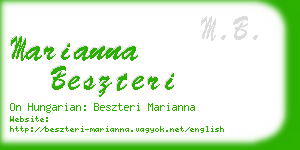 marianna beszteri business card